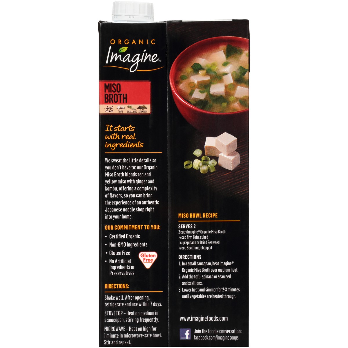 slide 6 of 8, Imagine Organic Miso Broth 32 fl. oz. Aseptic Pack, 32 fl oz