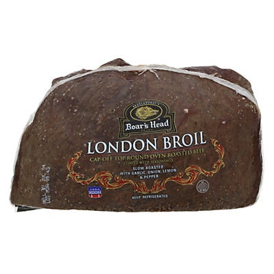 slide 1 of 1, Boar's Head London Broil Top Round Oven Roasted Beef, per lb