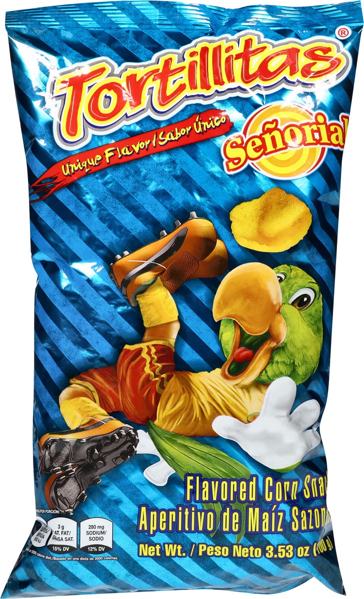 slide 11 of 13, Senñorial Unique Flavor Corn Snacks 100 g, 3.53 oz