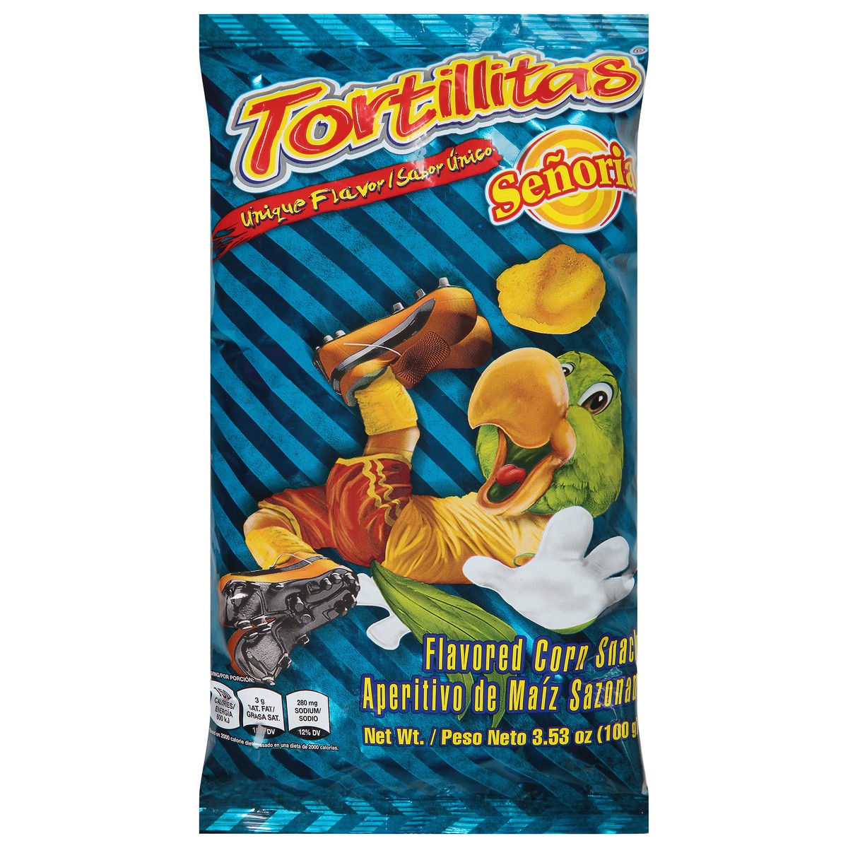 slide 1 of 13, Senñorial Unique Flavor Corn Snacks 100 g, 3.53 oz