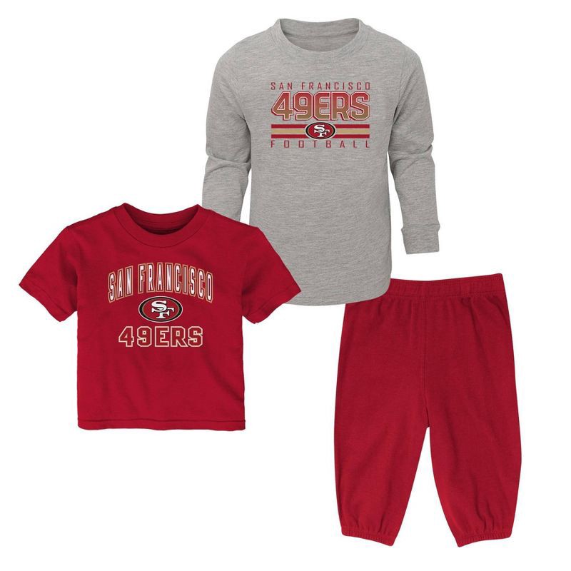 NFL San Francisco 49ers Toddler Boys' 3pk Coordinate Set - 3T 3 ct