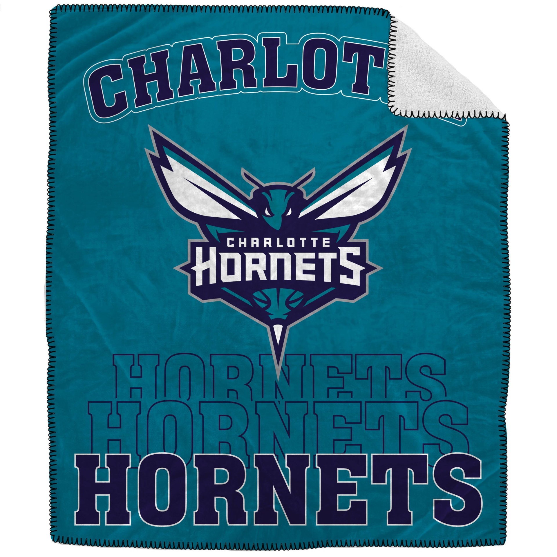 slide 1 of 1, NBA Charlotte Hornets Replay Curve Throw Blanket, 1 ct