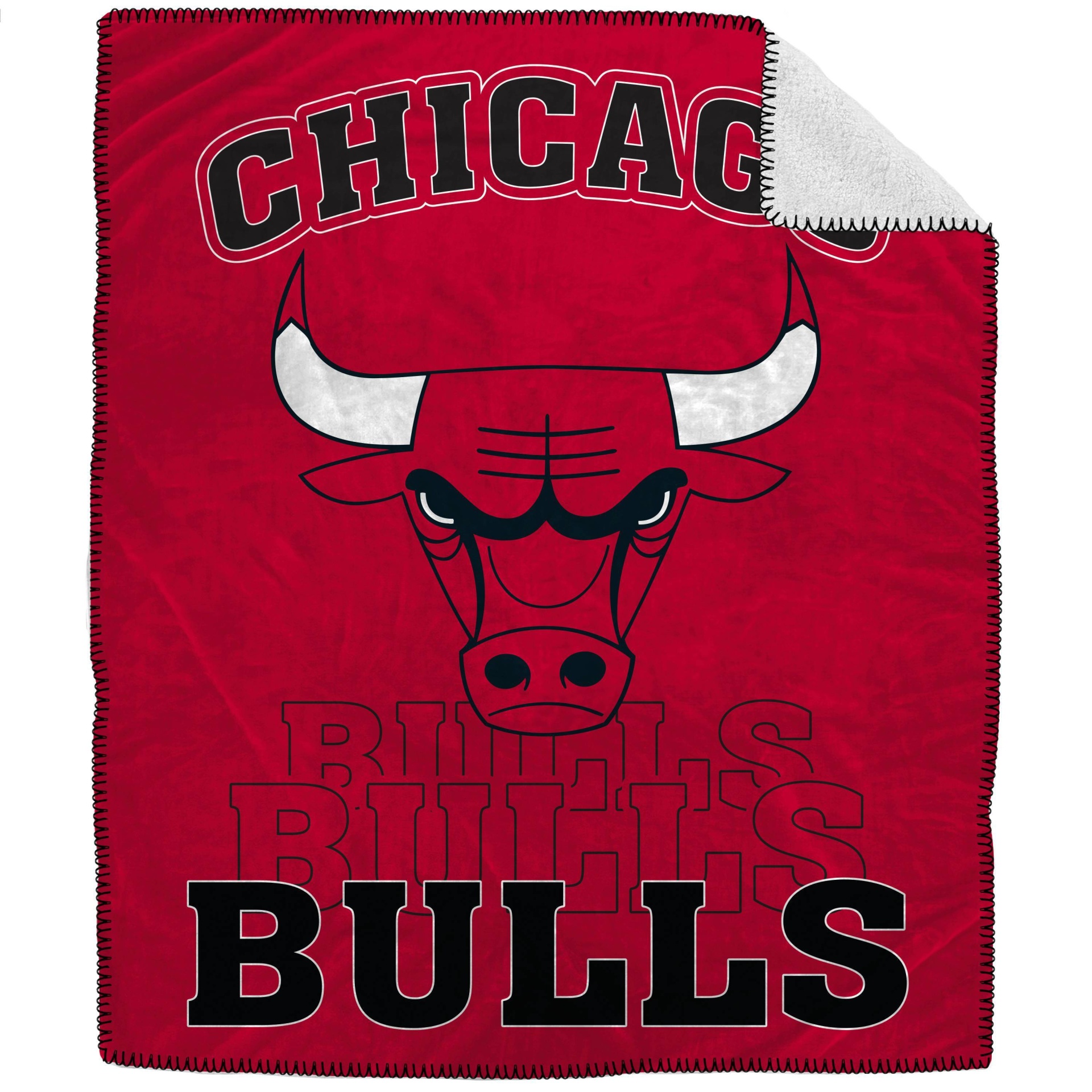 slide 1 of 1, NBA Chicago Bulls Replay Curve Throw Blanket, 1 ct