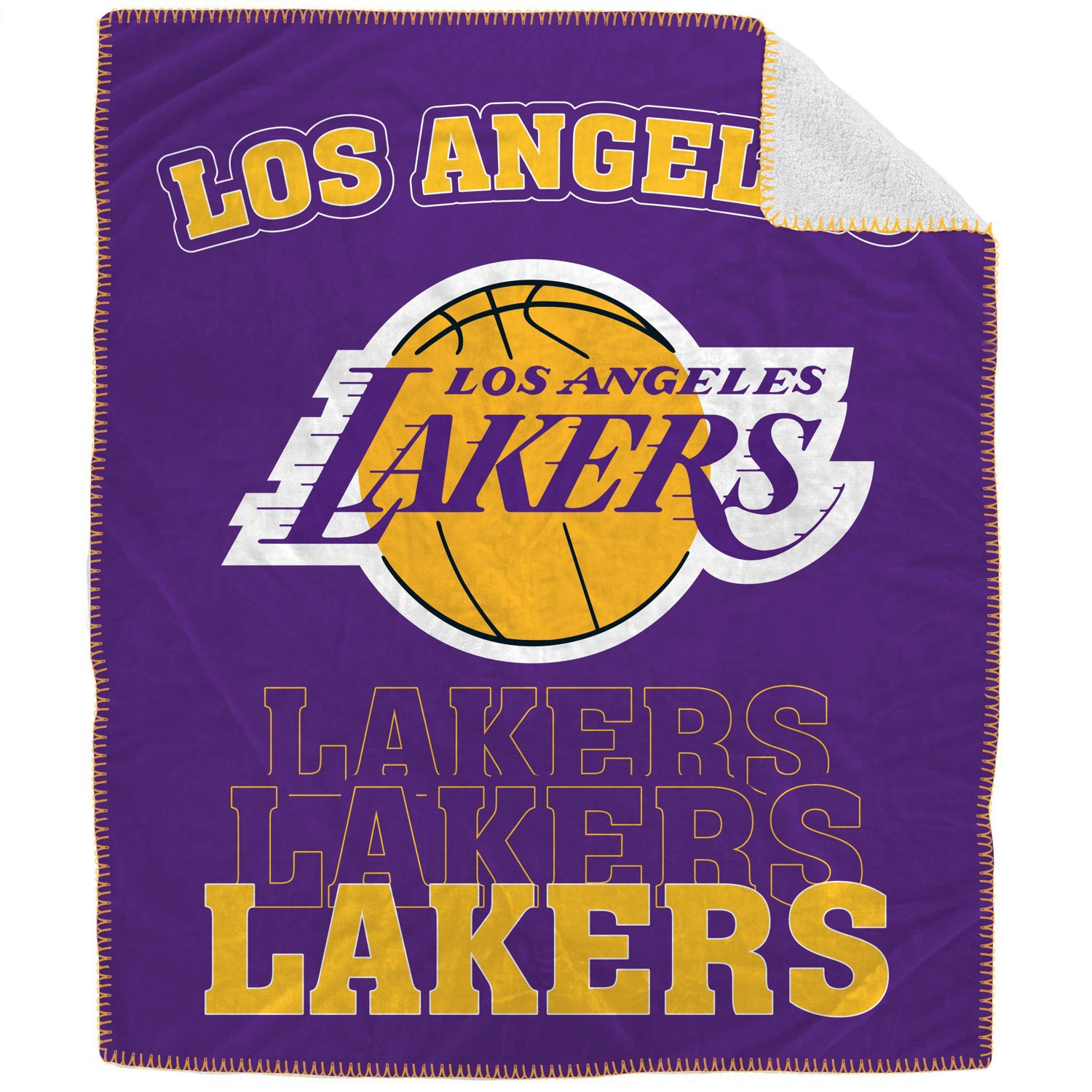 slide 1 of 1, NBA Los Angeles Lakers Replay Curve Throw Blanket, 1 ct
