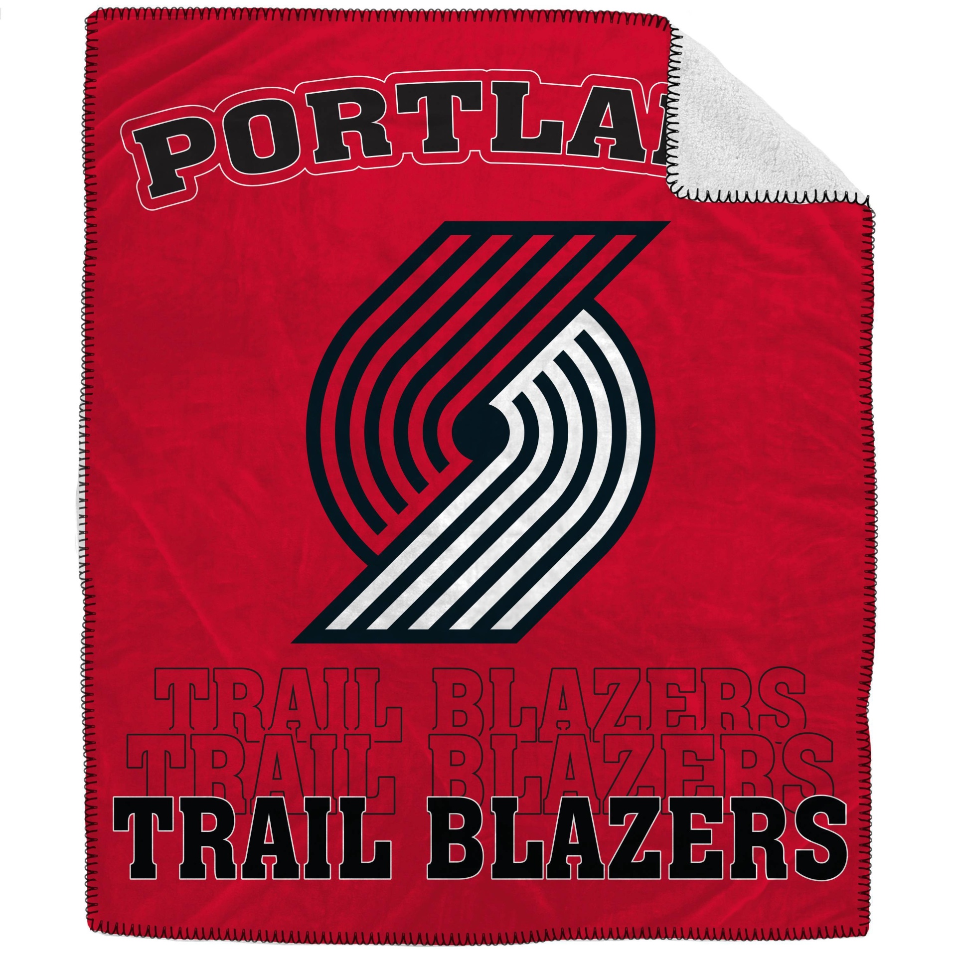 slide 1 of 1, NBA Portland Trail Blazers Replay Curve Throw Blanket, 1 ct