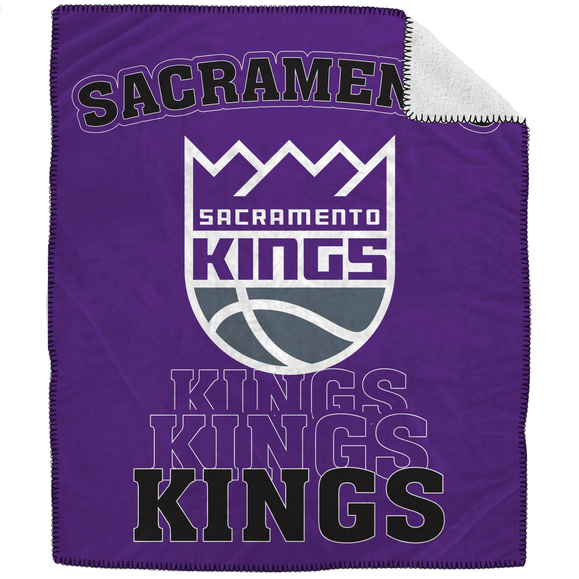 slide 1 of 1, NBA Sacramento Kings Replay Curve Throw Blanket, 1 ct
