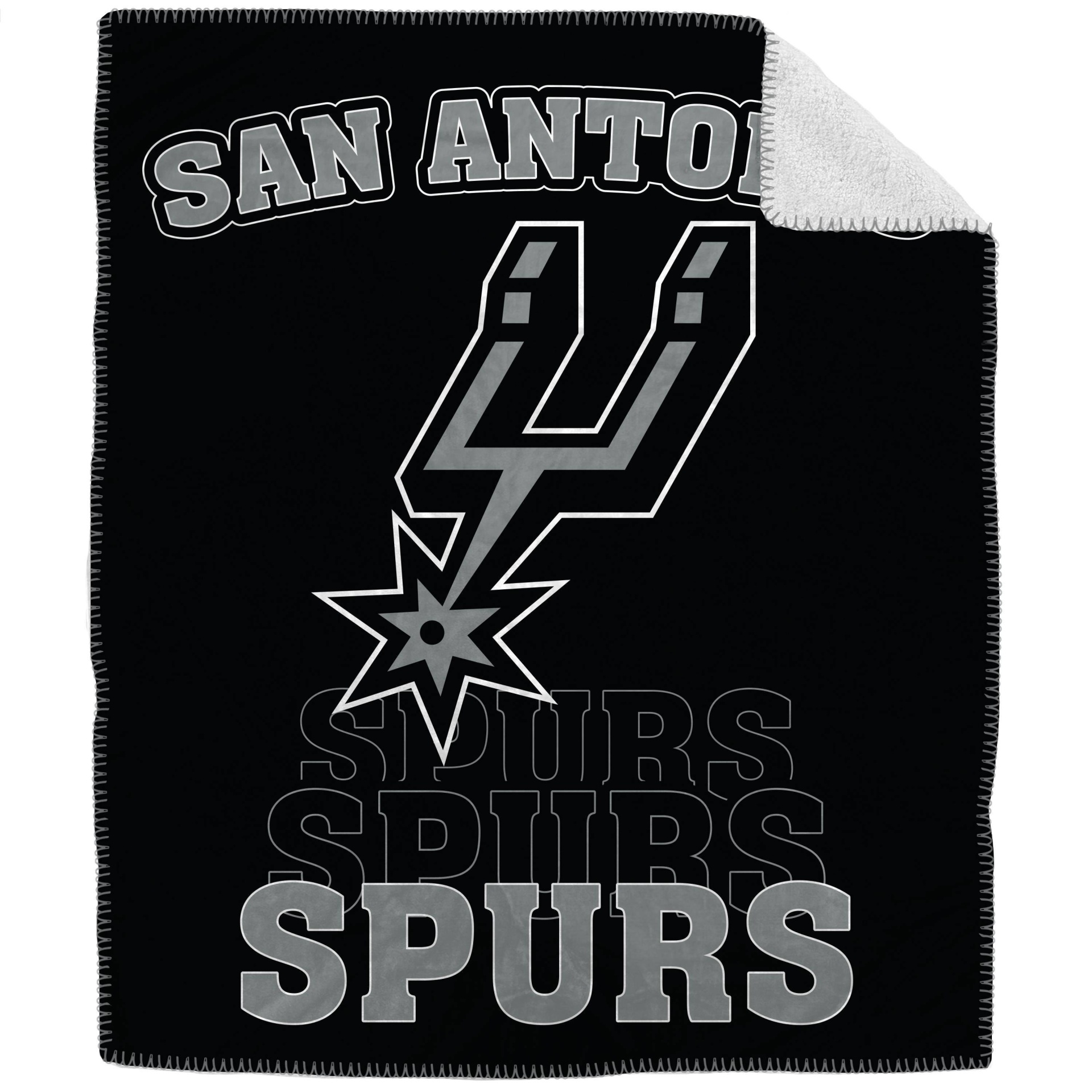 slide 1 of 1, NBA San Antonio Spurs Replay Curve Throw Blanket, 1 ct