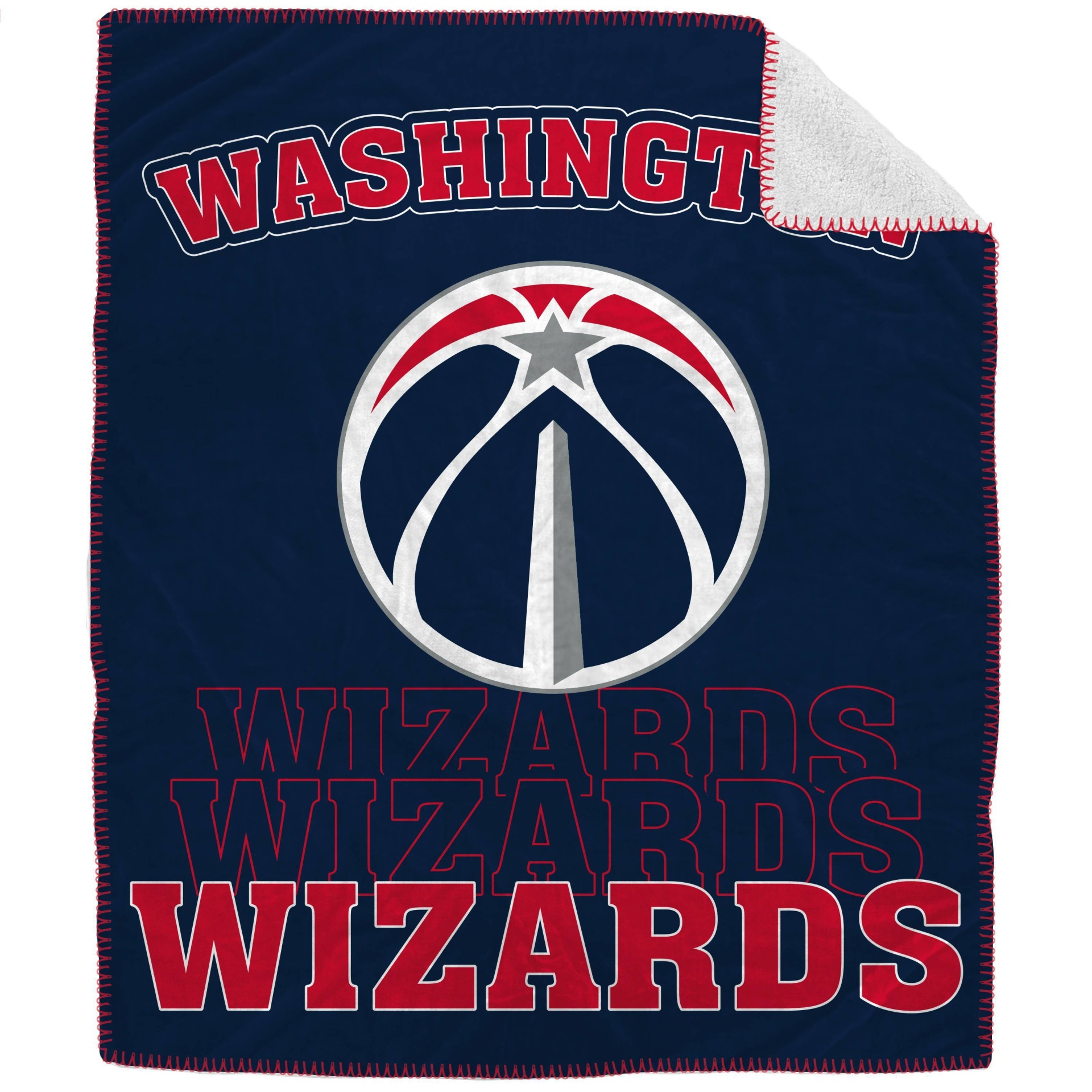 slide 1 of 1, NBA Washington Wizards Replay Curve Throw Blanket, 1 ct