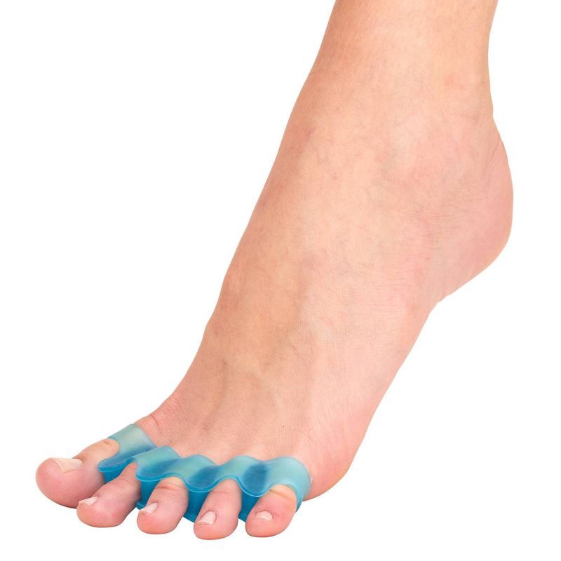 slide 5 of 10, ZenToes Silicone Toe Separators for Correct Toe Alignment - Blue, 1 ct