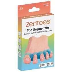 ZenToes Silicone Toe Separators for Correct Toe Alignment - Blue