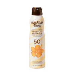 Hawaiian Tropic Silk Hydration Weightless Sunscreen C-Spray - SPF 50 - 6oz: Tropical Scent, With Homosalate, Whole Body Use