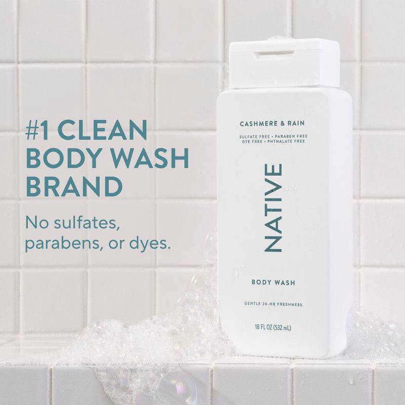 slide 2 of 12, Native Body Wash for Women & Men - Cashmere & Rain - Sulfate Free - 18 fl oz, 18 fl oz