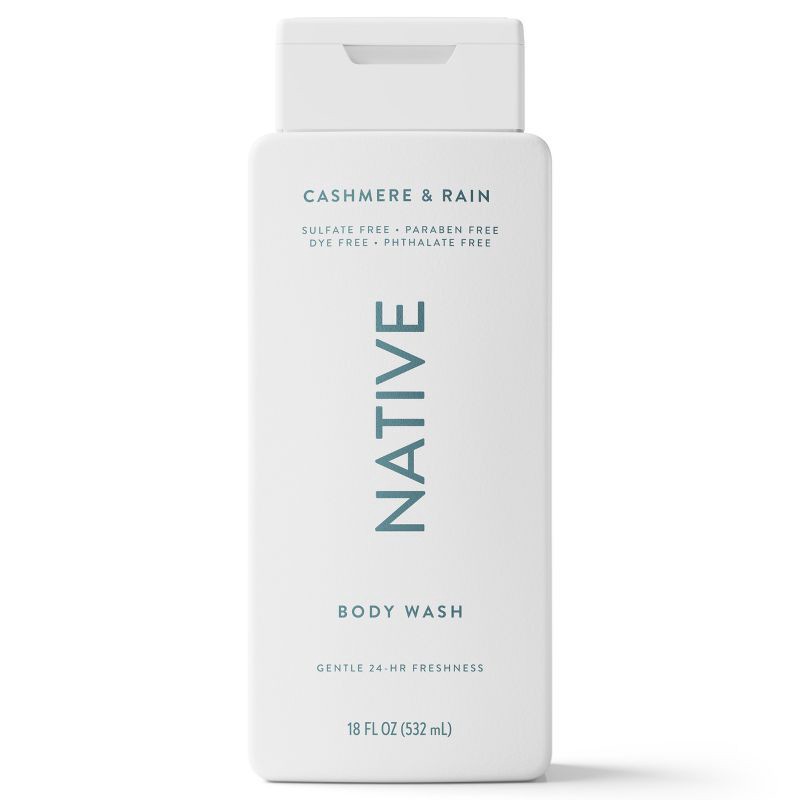 slide 11 of 12, Native Body Wash for Women & Men - Cashmere & Rain - Sulfate Free - 18 fl oz, 18 fl oz