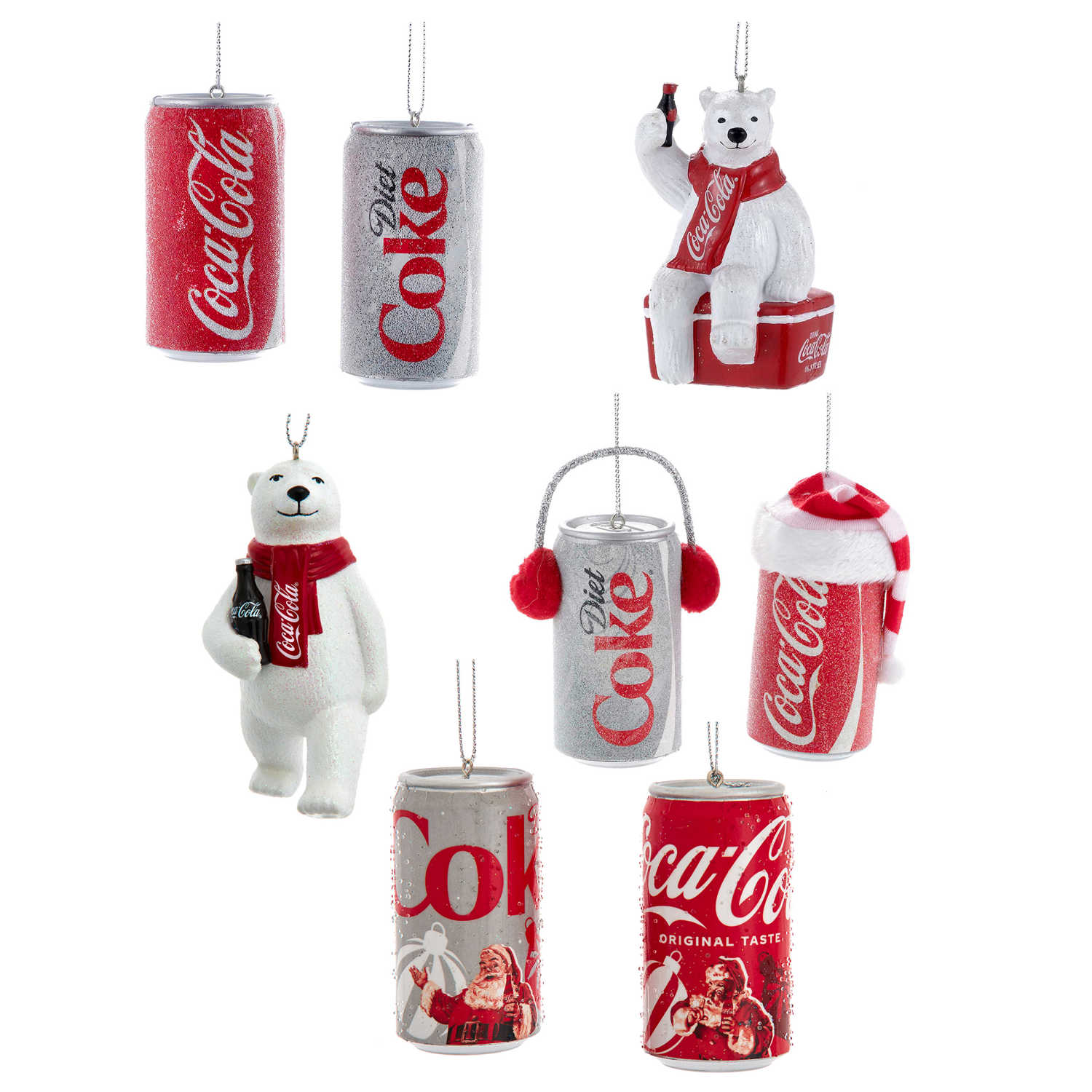 slide 2 of 2, Coke Ornaments 8 Ast, 3.5 in