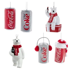 Coke Ornaments 8 Ast