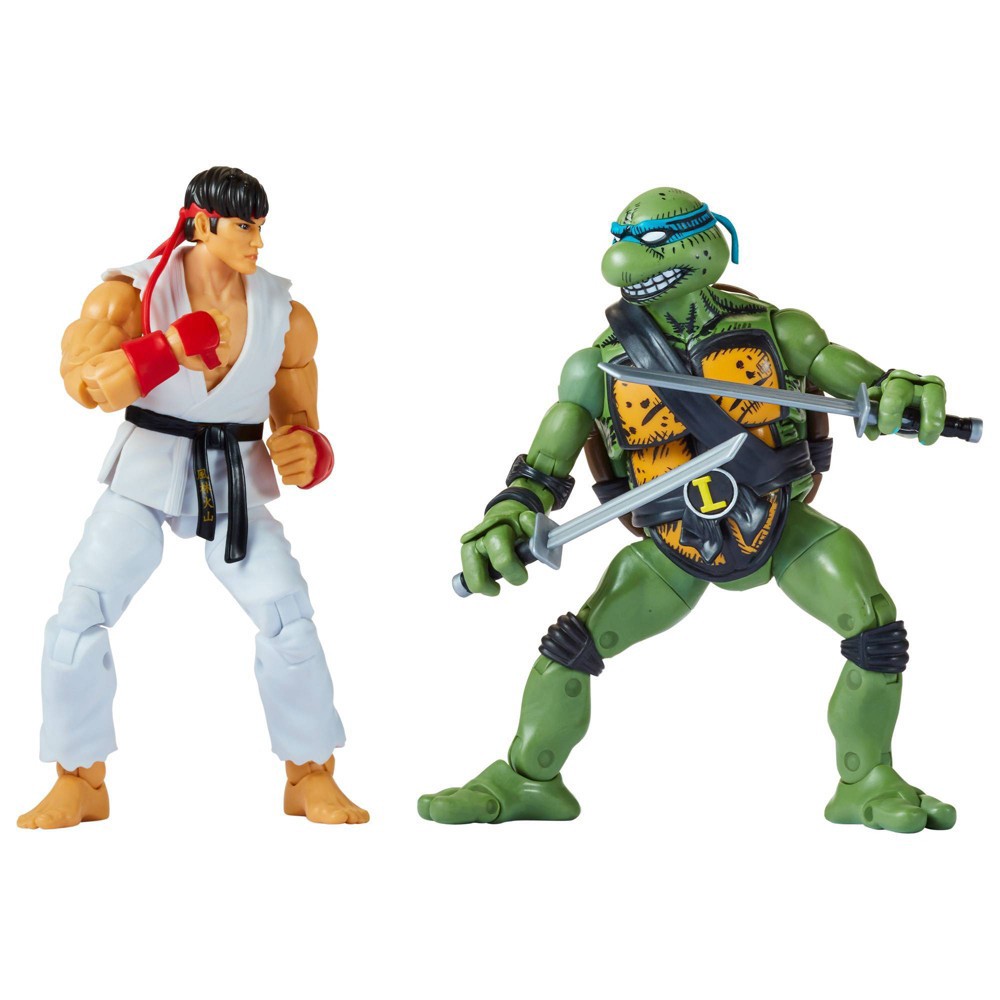slide 5 of 10, Teenage Mutant Ninja Turtles and Street Fighter Action Figures - Leo vs. Ryu, 1 ct