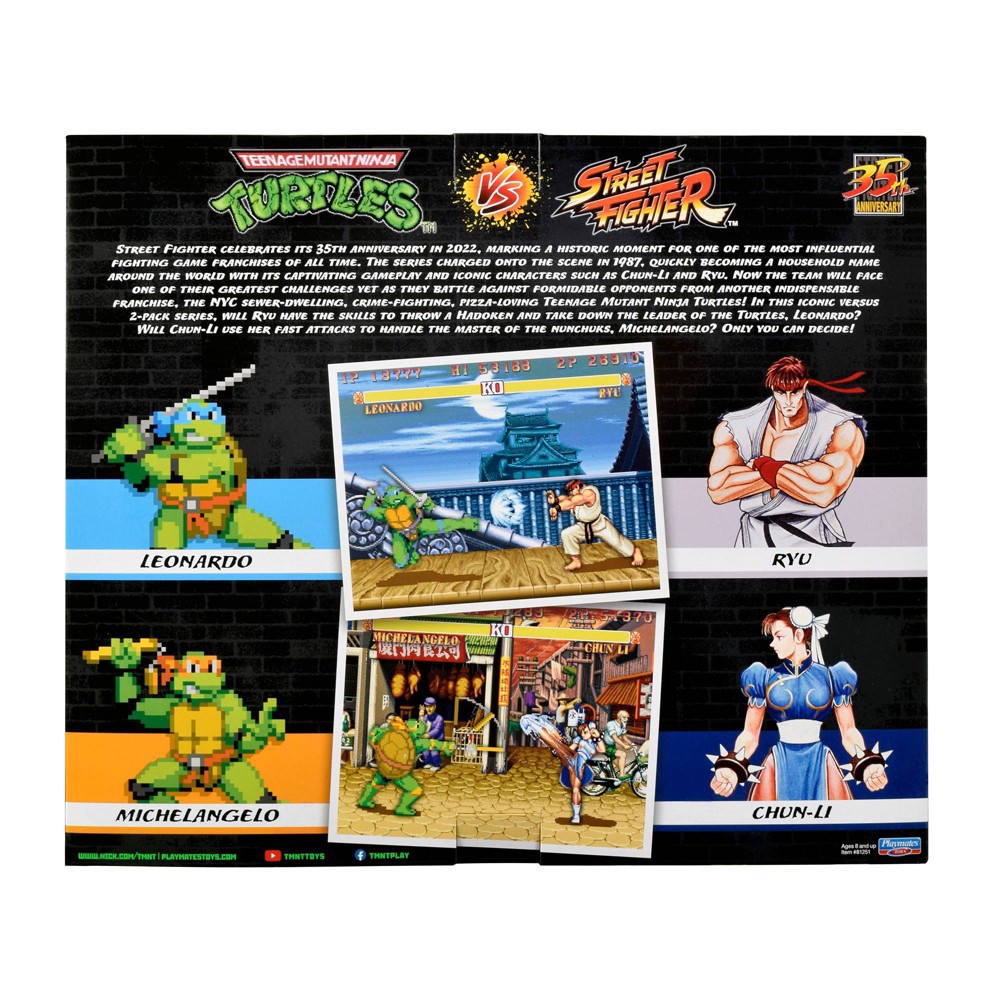 slide 8 of 10, Teenage Mutant Ninja Turtles and Street Fighter Action Figures - Leo vs. Ryu, 1 ct