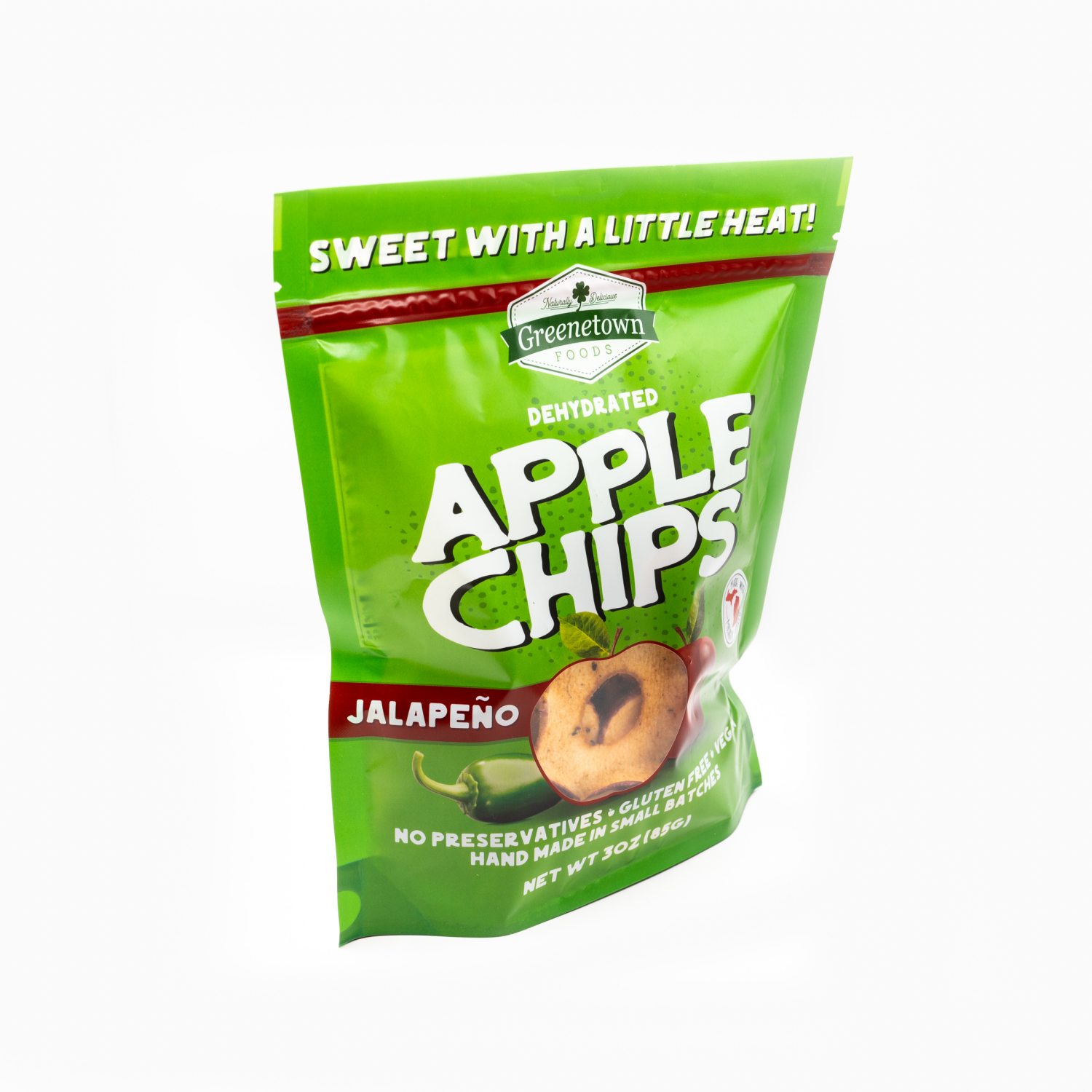 slide 4 of 5, Dehydrated Jalapeno Apple Chips 3 ounce bag, 3 oz