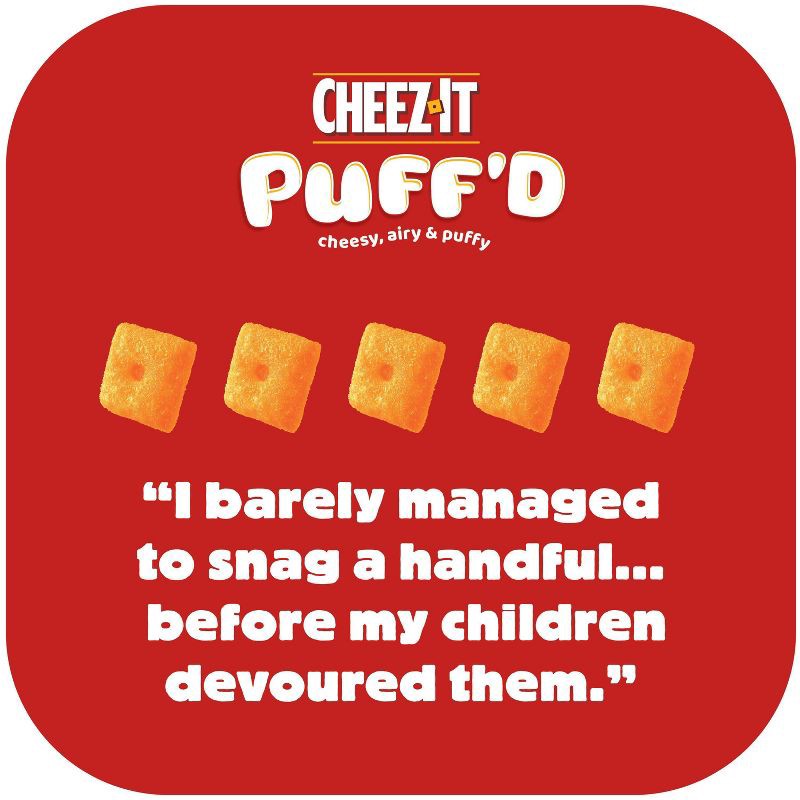 slide 8 of 8, Cheez-It Puff'd White Cheddar Snack Crackers - 5.75oz, 5.75 oz