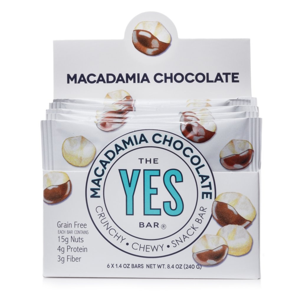 slide 1 of 1, Yes Bar Macadamia Chocolate Bar, 1.4 oz