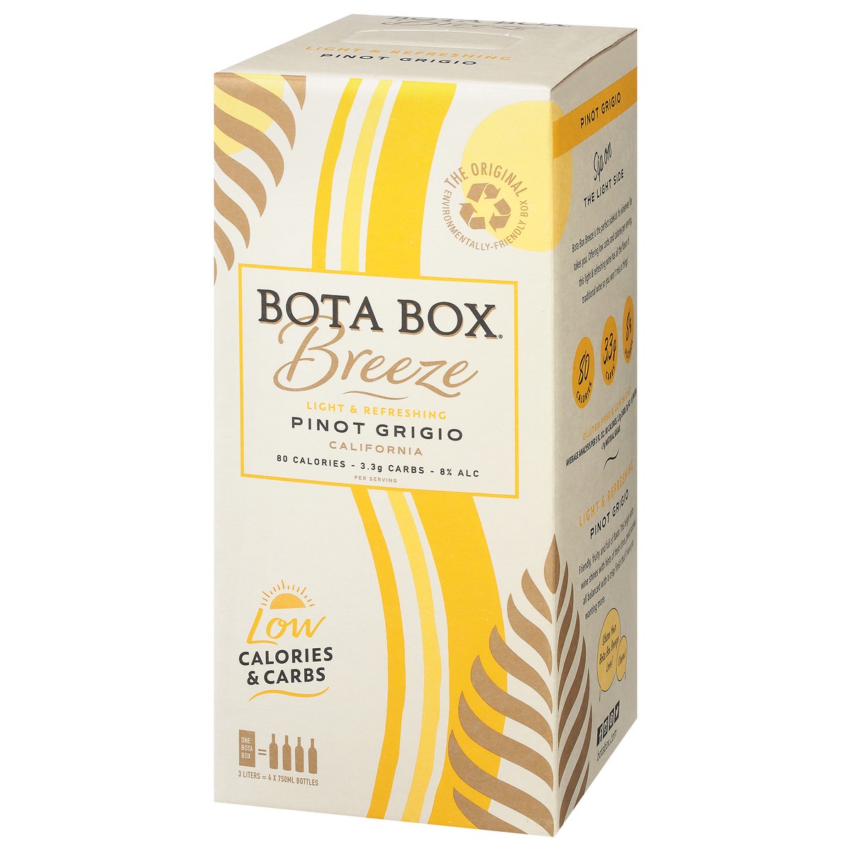 slide 10 of 10, Bota Box Breeze Pinot Grigio, 3 liter