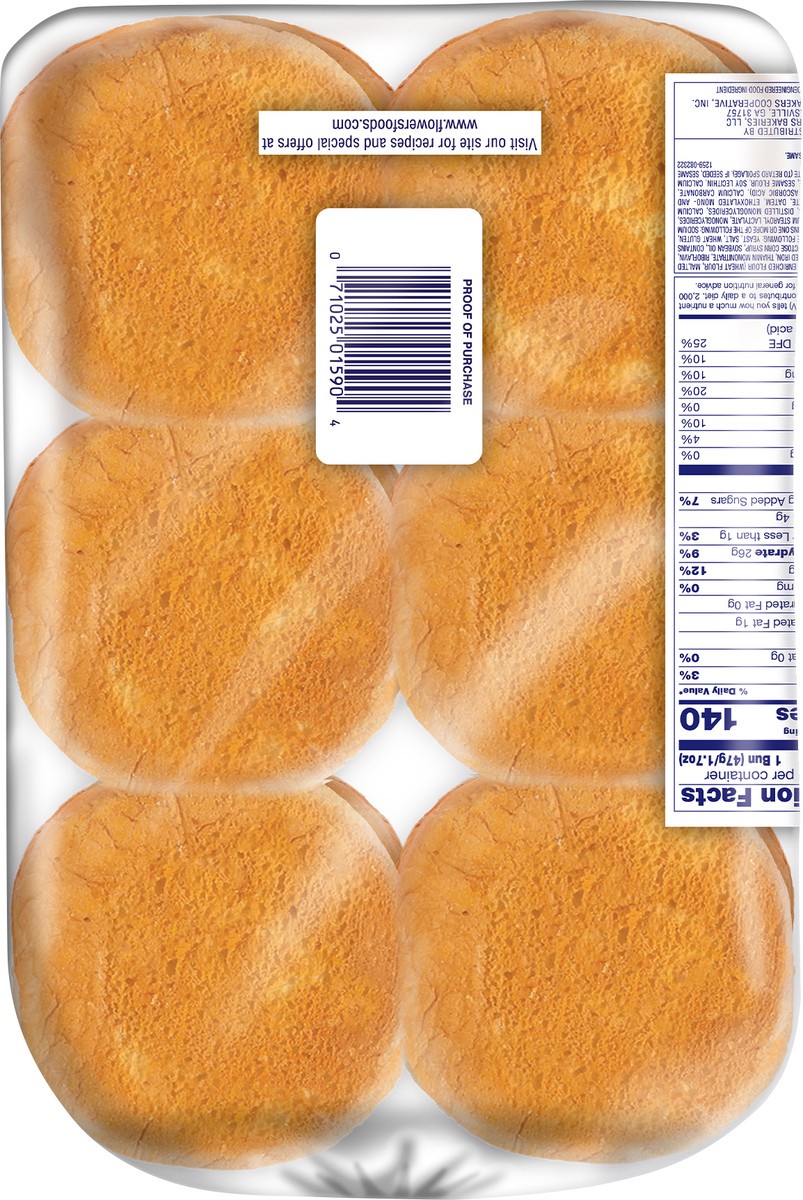 slide 5 of 11, Bunny Bread Hamburger Buns, Enriched Sliced White Bread Hamburger Buns, 12 Count, 1 ct