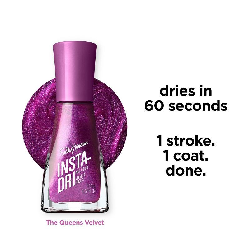 slide 4 of 9, Sally Hansen Insta-Dri Nail Polish - 66 The Queens Velvet - 0.31 fl oz, 0.31 fl oz