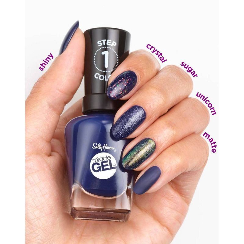 slide 6 of 7, Sally Hansen Miracle Gel Nail Polish - Special Effects Top Coat - 105 Crystal Top Coat - 0.5 fl oz, 0.5 fl oz