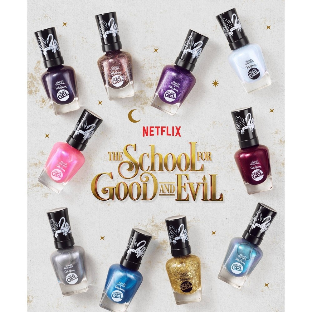 slide 7 of 9, Sally Hansen Miracle Gel x The School for Good and Evil Nail Polish - 891 The Storian - 0.5 fl oz, 1 fl oz