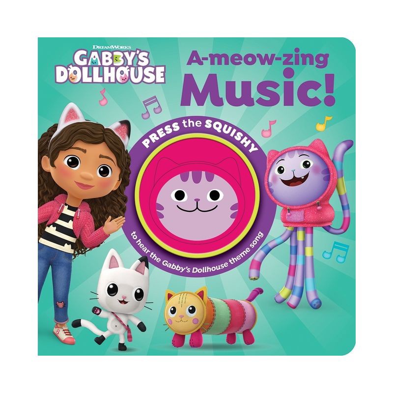 slide 1 of 4, Gabby's Dollhouse - A-meow-zing Music! Squishy Button Sound Book (Board Book), 1 ct