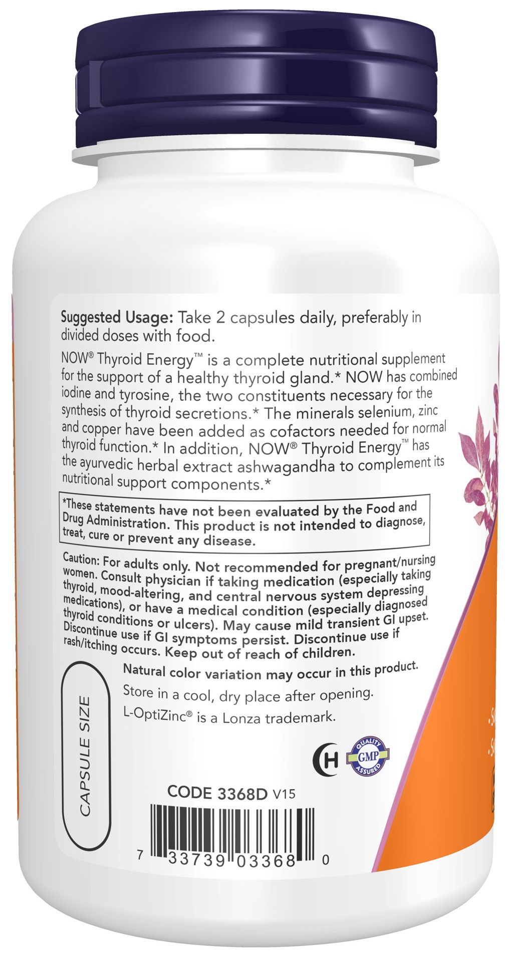 slide 2 of 4, NOW Thyroid Energy™ - 90 Veg Capsules, 90 ct