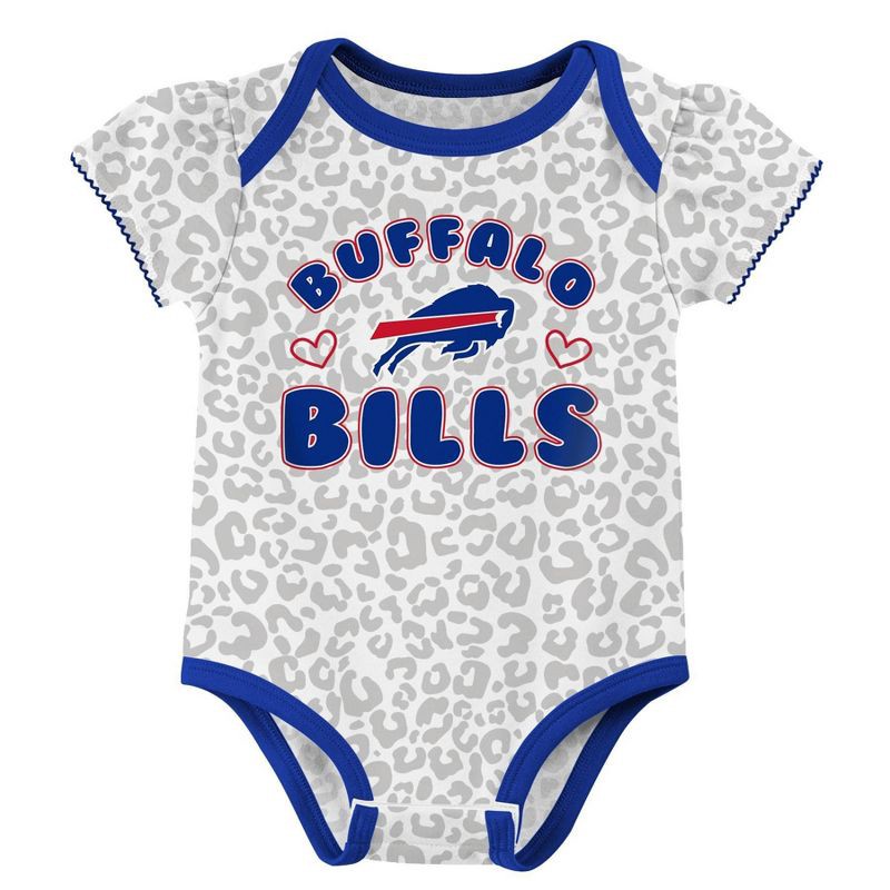 NFL Buffalo Bills Baby Girls' Onesies 3pk Set - 18M