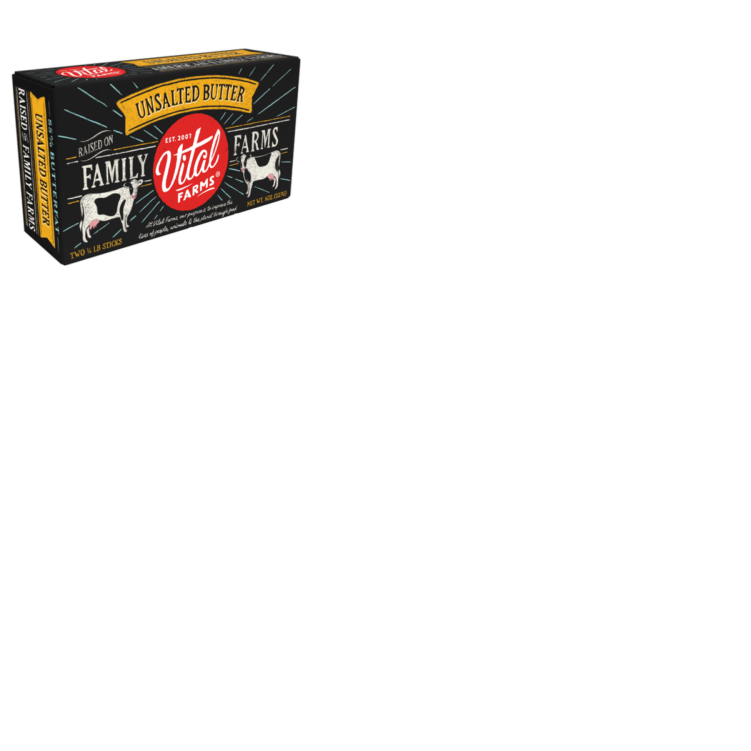 slide 4 of 5, Vital Farms Unsalted Butter 2 - 0.25 lb Sticks, 2 ct