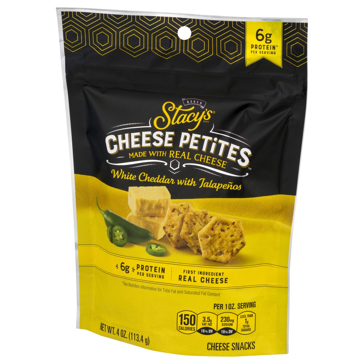 slide 4 of 12, Stacy's Cheese Petites White Cheddar with Jalapenos Cheese Snacks 4 oz, 4 oz