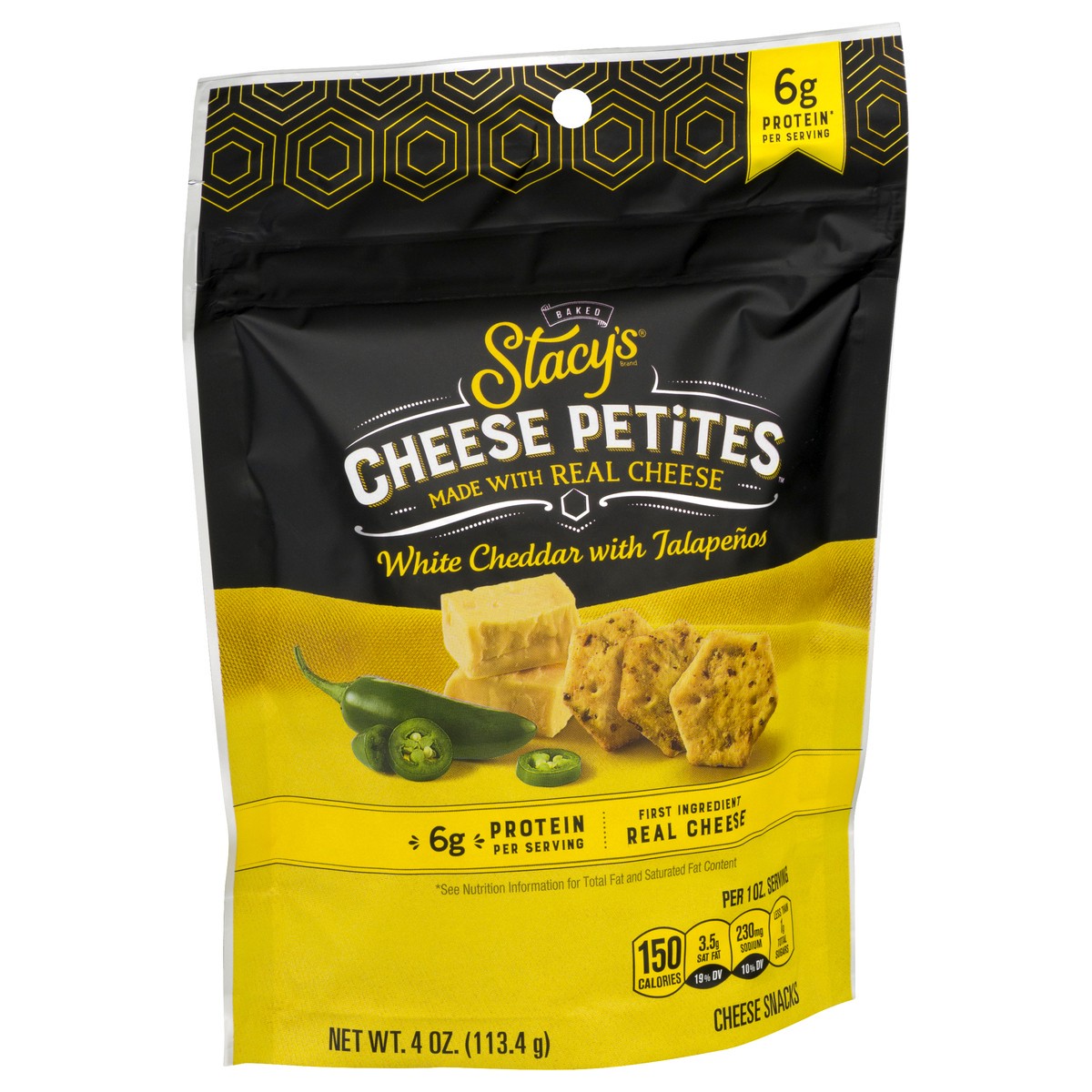 slide 12 of 12, Stacy's Cheese Petites White Cheddar with Jalapenos Cheese Snacks 4 oz, 4 oz