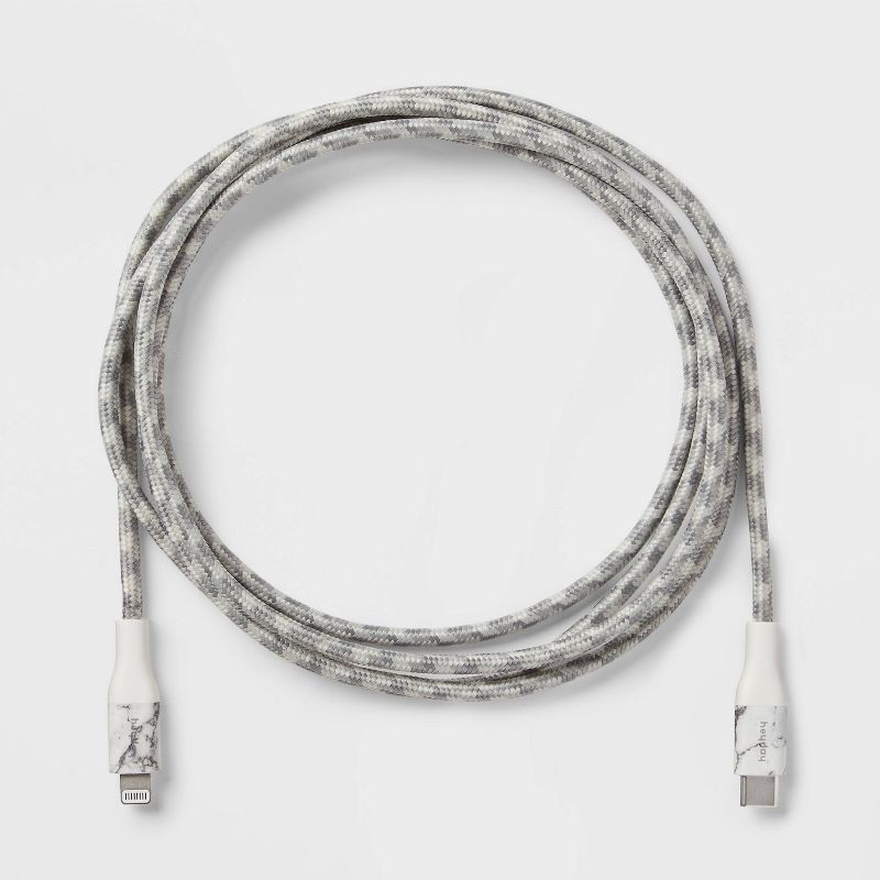 slide 3 of 3, 6' Lightning to USB-C Braided Cable - heyday™ Marble: Male-to-Male Connector, 1 ct