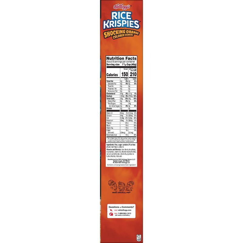 slide 5 of 9, Kellogg's Rice Krispies Shocking Orange Cereal - 12oz, 12 oz