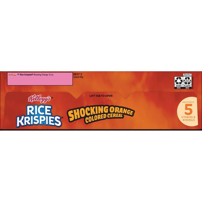 slide 6 of 9, Kellogg's Rice Krispies Shocking Orange Cereal - 12oz, 12 oz