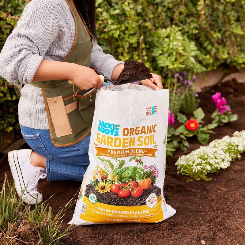 slide 2 of 12, Back to the Roots 25.7qt Organic Garden Soil Premium Blend For in Ground Planting, 25.7 qt