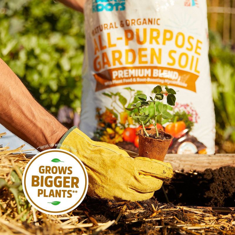 slide 9 of 12, Back to the Roots 25.7qt Organic Garden Soil Premium Blend For in Ground Planting, 25.7 qt