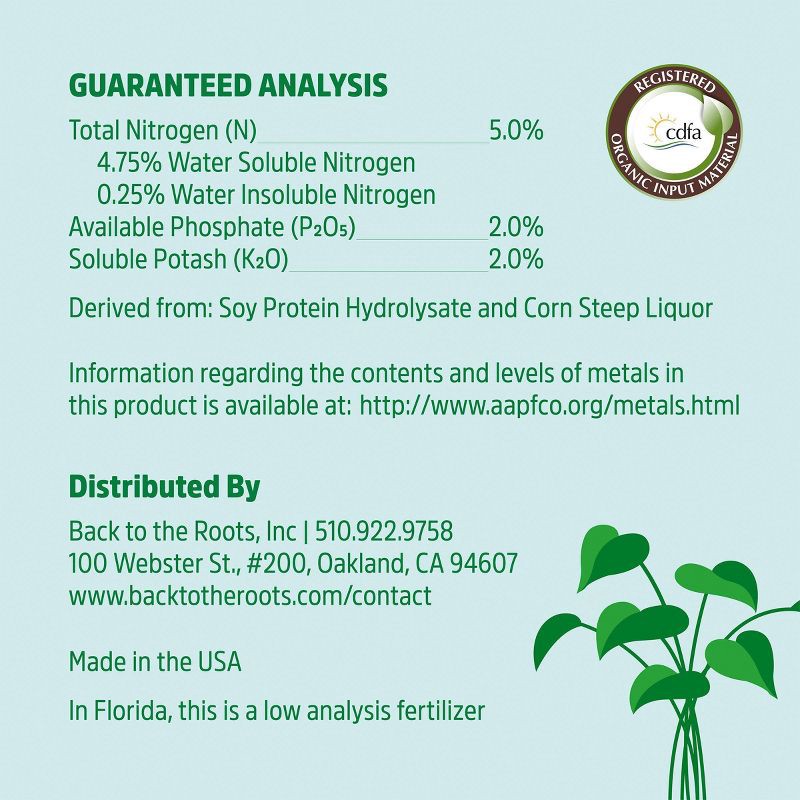 slide 7 of 14, Back to the Roots All Purpose Plant Food 16oz Liquid Fertilizer for Indoor & Outdoor Gardens, 16 oz