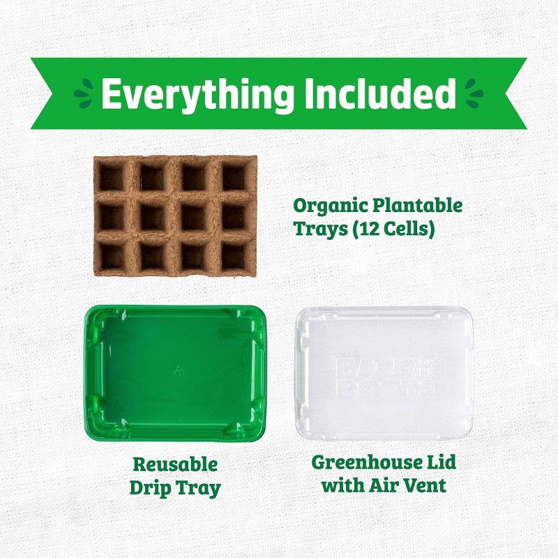 slide 4 of 11, Back to the Roots Organic & Plantable Greenhouse Germination Kit 12 Cell, 1 ct