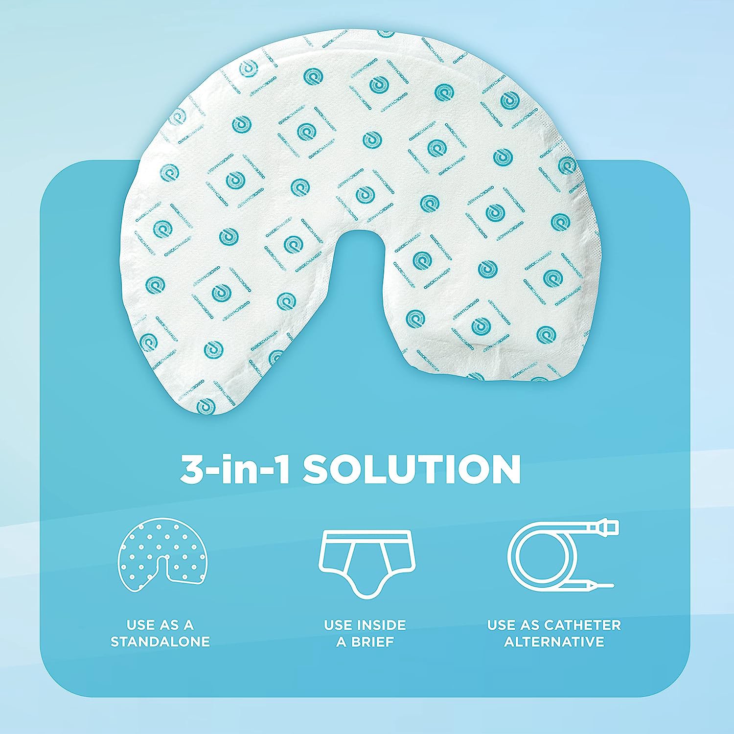 slide 2 of 5, QUICK CHANGE Quickchange Male Incontinence Wrap, Maximum Absorbency, One Size, 105 Ct, 105 ct