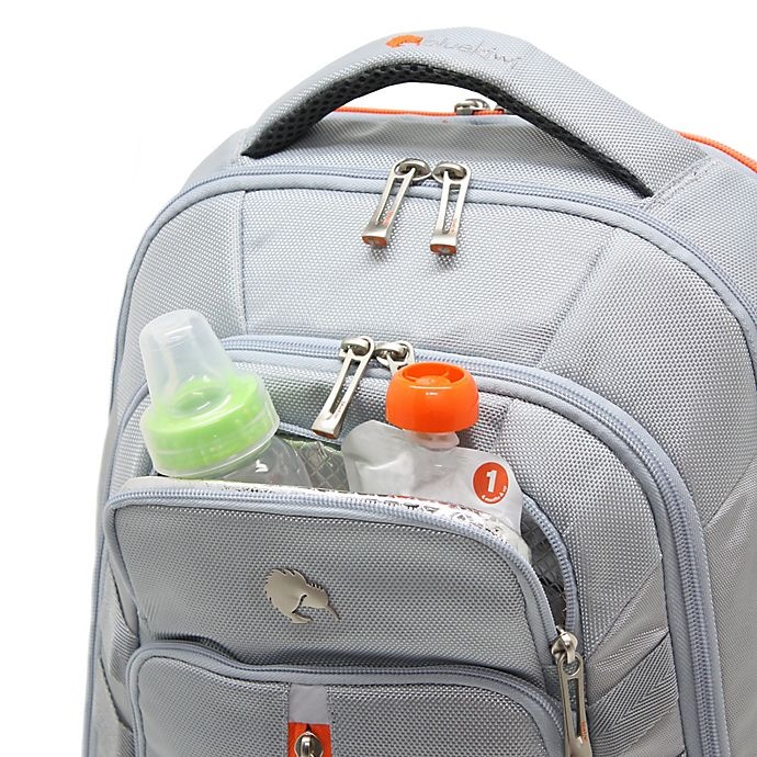 slide 6 of 11, Bluekiwi Hapu Universal Diaper Backpack - Grey/Orange, 1 ct