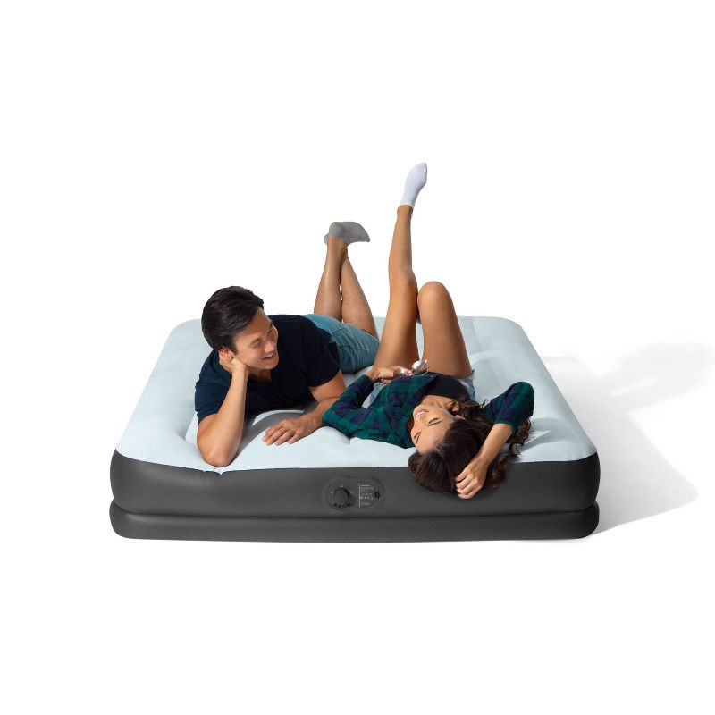 slide 4 of 4, Intex Mid Rise 12" Air Mattress with Internal USB Pump - Queen Size, 1 ct