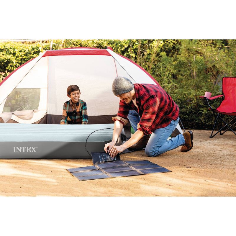 slide 5 of 5, Intex Mid Rise 12" Air Mattress with Internal USB Pump - Queen Size, 1 ct