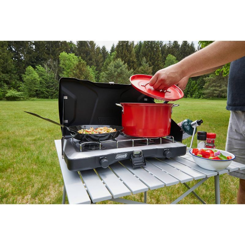 slide 6 of 10, Coleman Triton 2-Burner Camp Stove, 1 ct