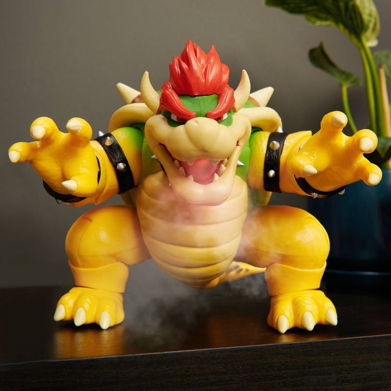 slide 10 of 11, Nintendo The Super Mario Bros. Movie Bowser Figure with Fire Breathing Effect, 1 ct