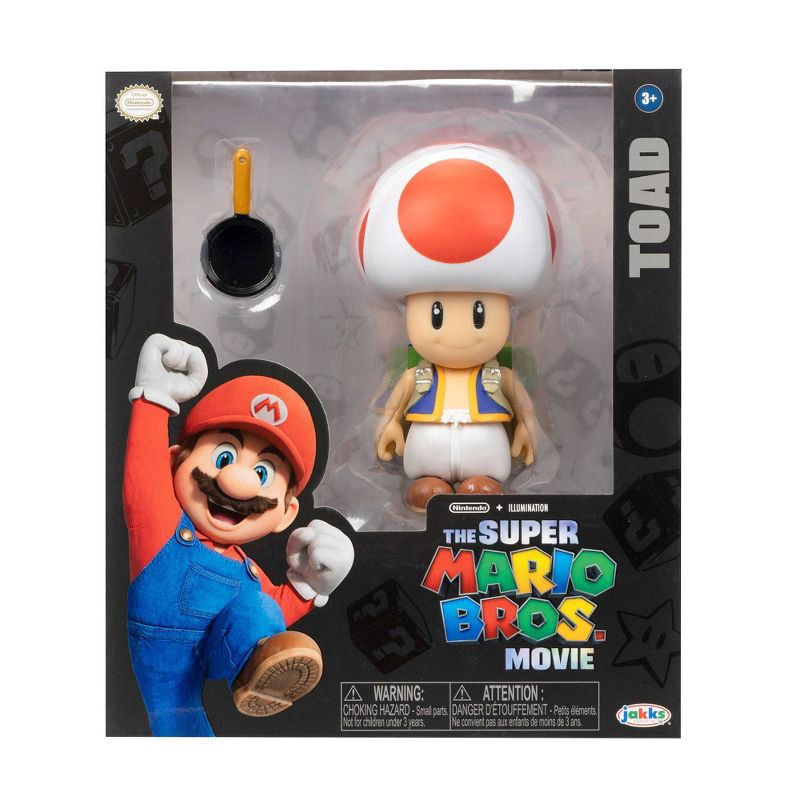 Nintendo The Super Mario Bros. Movie Toad Figure with Frying Pan Accessory 1  ct