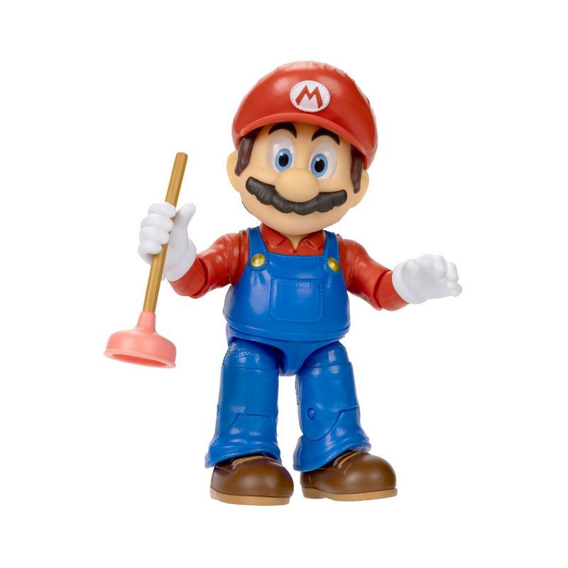 slide 3 of 5, Nintendo The Super Mario Bros. Movie Mario Figure with Plunger Accessory, 1 ct